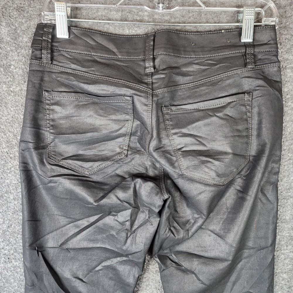 Ann Taylor Pants Womens 4 The Super Skinny Modern Fit Black Coated EUC - Picture 5 of 8